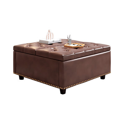 Square Storage Footstool Bench