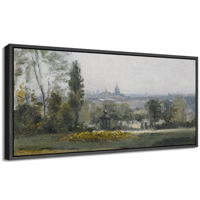 Rustic Countryside " Old World Charm Vintage Cityscape Park View Antique Retro Fine Art Illustrations Decorative "
