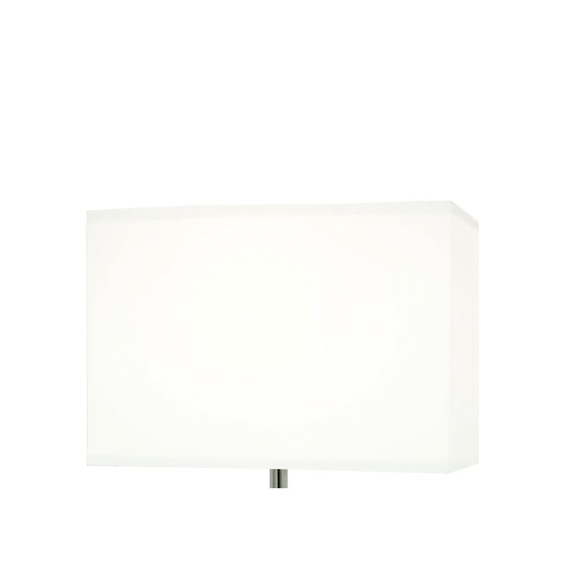 Modern Unique Glass Bubble Column Clean Rectangular Shade 1Pc Lamp Ambient Glow Nickel Led, White
