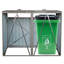 Remise en métal pour poubelle pour jardin - Gris pour 2 poubelles en acier galvanisé, rouille, facile à nettoyer et à entretenir