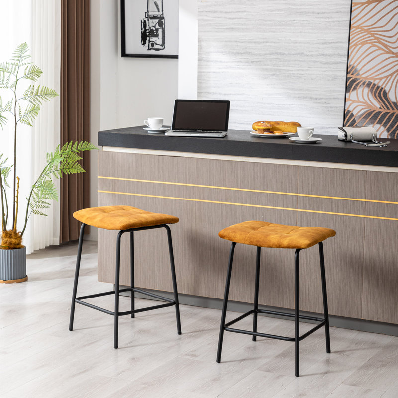 Tabouret de comptoir 24 po, Jaune