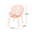 Modern Outdoor Metal Shell Chairs ( Of 2), Orange, 24.99"w X 25.22"d 34.04"h 2 Chairs, 34.04"h, Minimalist