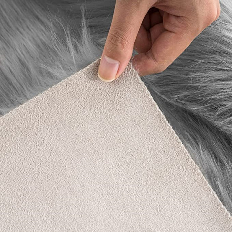 Dileo Sheepskin Abstract Indoor Rug, Rectangle 6'7" x 10'