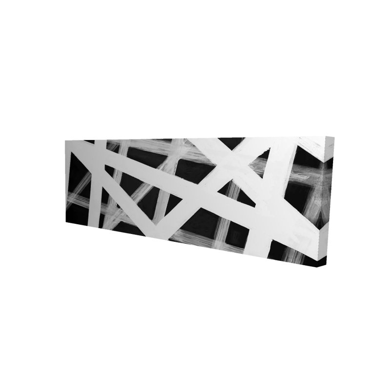 Toile à rayures géométriques minimalistes | Décoration abstraite