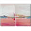  'Colorful Brushstrokes' Pink Red Pastel Abstract Landscape Painting Print on Canvas-88158614-119018376-88158612