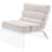 Brialle Boucle Upholstered Armless Accent Chair with Clear Acrylic Frame-1466576216
