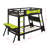 Twin Size Bunk Bed With 2 Built-In Desks, Wood Bunk Frame With USB Desktop Ports & Pegboard Organizer For Teens Adults-865494980-865494985