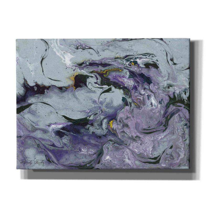 «Montogomery Abstract» en mauve par Cindy Jacobs, H 12 po x l 16 po x P 0,75 po