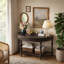 Console demi-lune en bois massif avec tiroir et tablette-1361520907-1361520912-1361520916