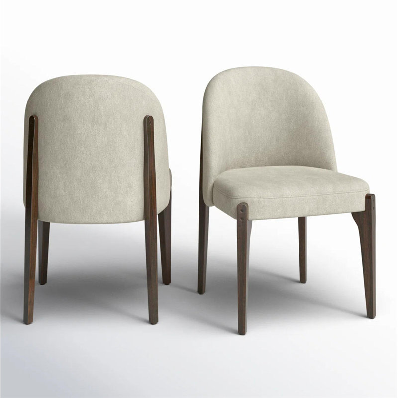 Ensemble de 2 chaises de salle à manger en bois (seulement chaises), Beige