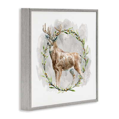 Art rustique, cerf avec couronne, estampe numérique par Carol Robinson
