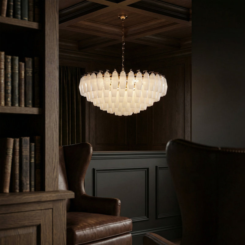 Ludmilla Chandelier, 9 Lights, 4 Tiers, 14" H x 31" W x 31" D