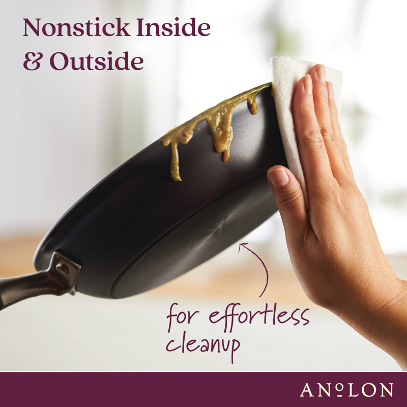 Anolon Advanced Home Hard Anodized Nonstick Frying Pan / Skillet, 8.5", Gray