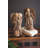 Kalalou Driftwood Angel Decor Set of 2 in Natural Wood Spiritual Accent 12" H