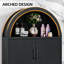 Armoire de rangement au-dessus de la toilette AHB, organisateur de salle de bain autoportant avec tablette réglable et dispositif anti-basculement, armoire arquée avec portes, rangement de toilette peu encombrant pour la salle de bain, buanderie, mini bar-118369705