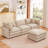 Modular Sectional Sofa, L Shaped Couch Set For Living Room, 3-Seater Comfy Cloud Couches With Movable Ottoman, DIY Combination, Chenille-1849453741