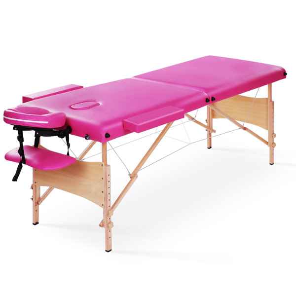 Saloniture 13 x 6 x 3 Half Round Neck Massage Table Bolster Pillow Pad - Pink