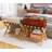 Set of 2 Foldable Natural Bamboo Luggage Racks with Storage Shelf , 20.5"