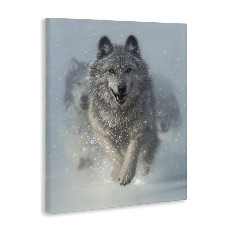 Charrue enneigée, toile de loup, conception par Collin Bogle, H 20 po x l 16 po