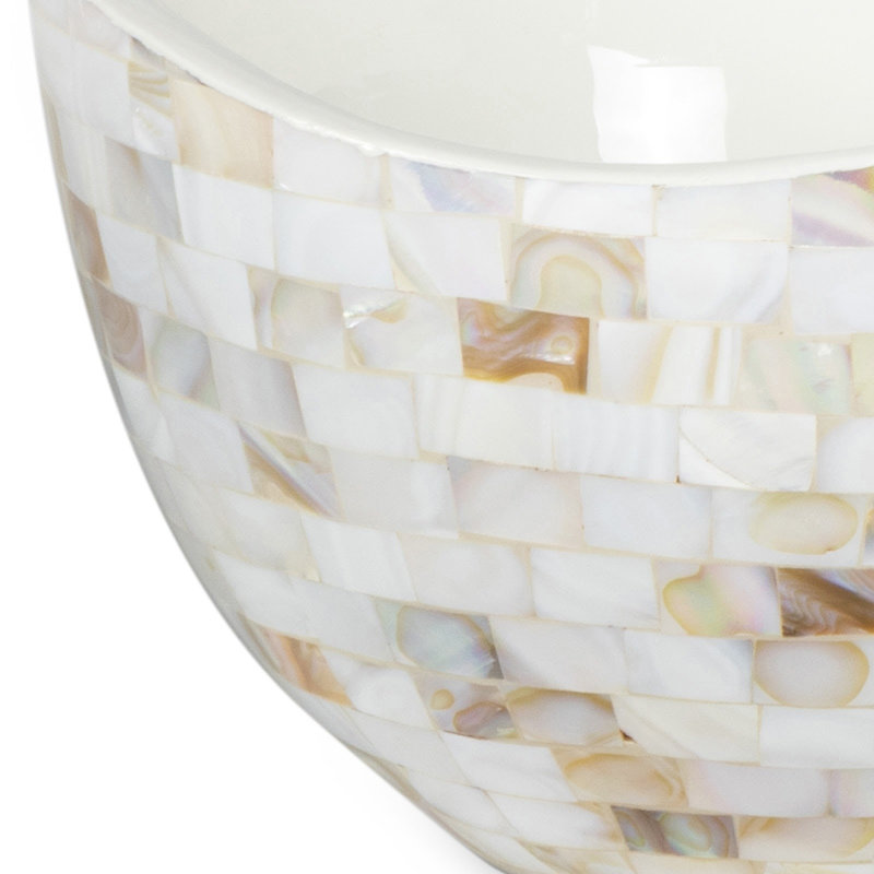 Jake Bowl Small (Mother of Pearl), 5" H x 7.5" W x 7.5" D