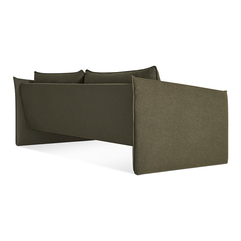 Softmore Sofa, Kvadrat Guest Fatigue Polyester, 34" H x 96" W x 40" D
