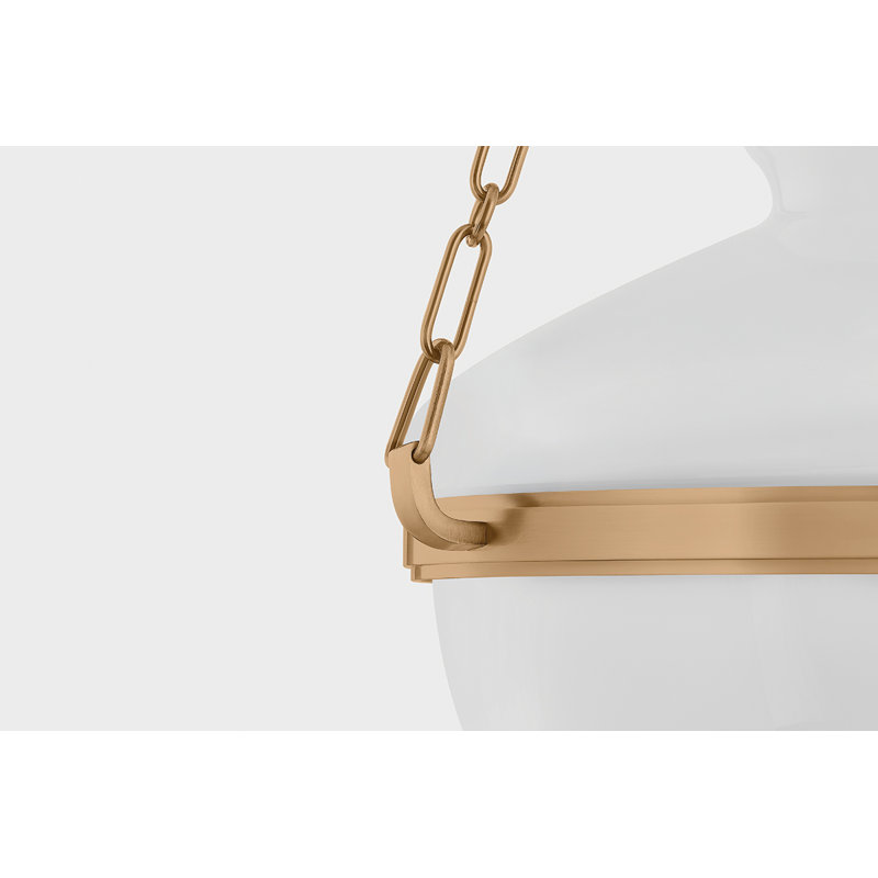 Paradigm Pendant by Lauren Liess x Troy, Brass, 25.75" H x 4.75" W x 0.75" D, 25W
