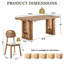 Ensemble de table de salle à manger pour 6 personnes Modern Modern Farmhouse-132790251-132790253