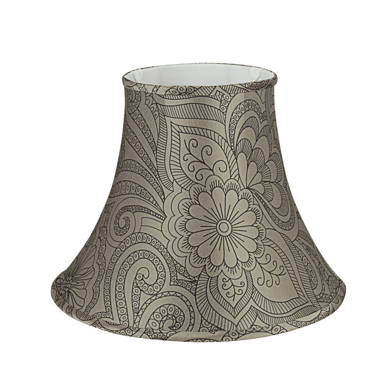 Abat-jour cloche en lin H 11 po (Uno), Taupe