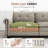 124" Modular Sectional Sofa With Nailhead Trim, Comfy Cloud Couch For Living Room, 3-seater Deep Seat Sofa With Throw Pillow-1754711425