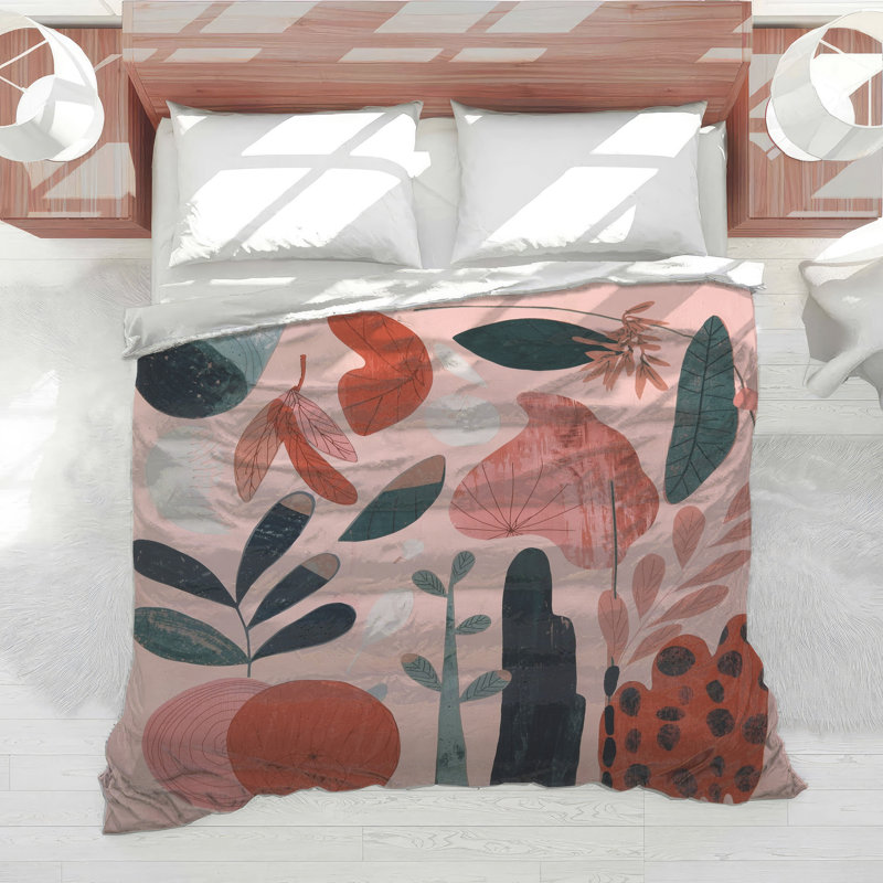 Abstract Botanical Shapes Comforter, Twin