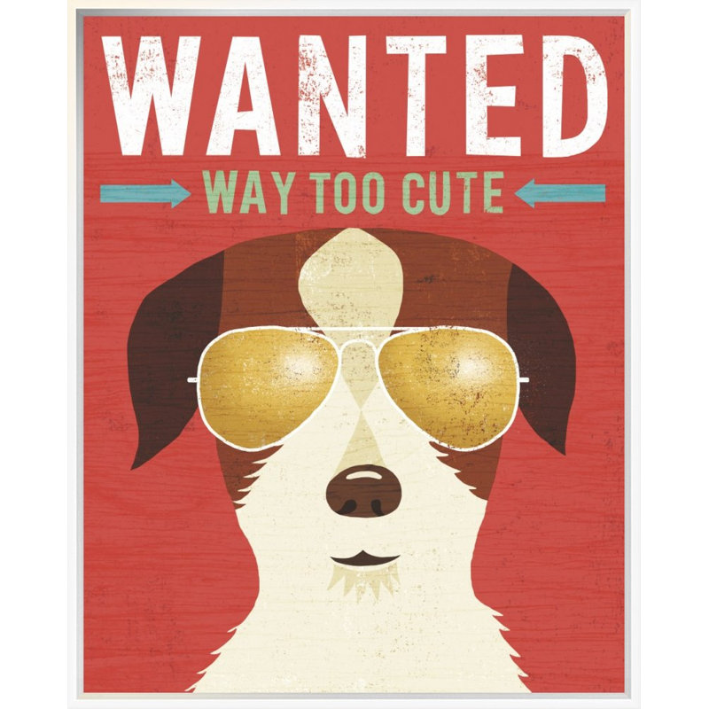 «Beach Bums Terrier I Wanted» par Michael Mullan, art mural sur toile, H 20 po x l 16 po x P 0,75 po, Toile tendue, Aucun mat