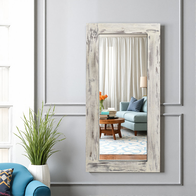 Miroir d'appoint Breea, Blanc patiné, 71 po x 31 po