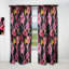 Panneau de rideau tropical, motif floral rose occultant - Motif de fleurs tropicales roses-1371608994