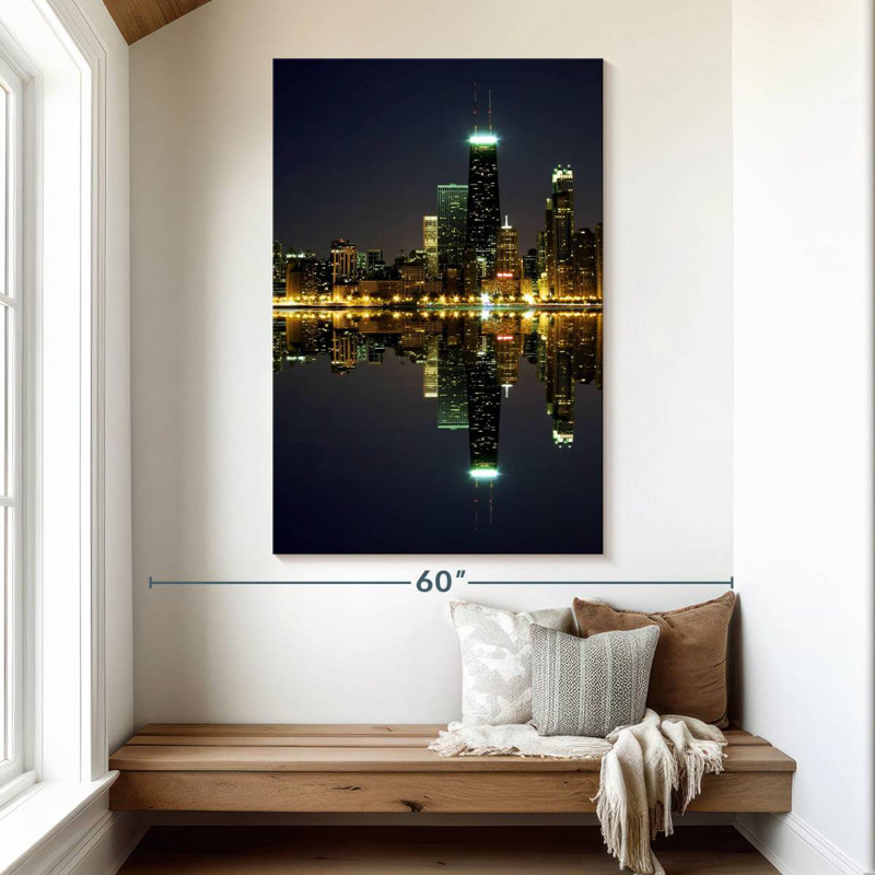 Aime Night In Chicago, 51" H x 34" W