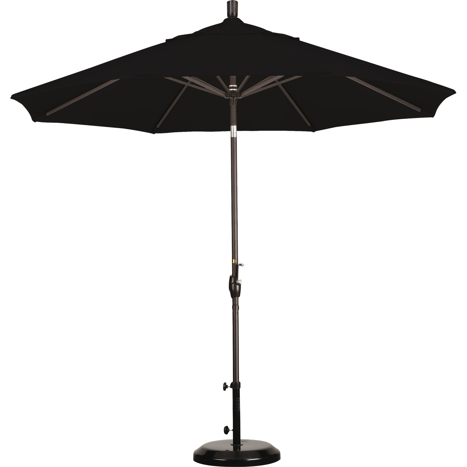 Iuka 108'' Outdoor Umbrella, Black Performance