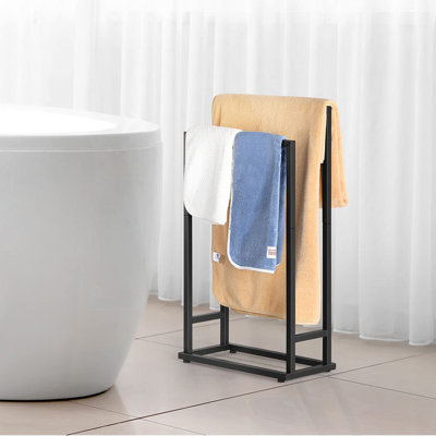 2-Tier Metal Freestanding Towel Bar