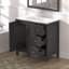 Meuble-lavabo moderne avec lavabo 35,5 po, armoire de rangement pour salle de bain avec portes à fermeture douce et 3 tiroirs, noir Munich
