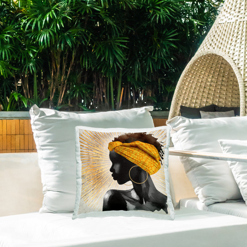 Coussin extérieur Golden Sunburst Profile