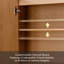 Grande armoire de salle de bain murale l 25 po x H 30 po, rangement de coin moderne au-dessus de la toilette avec portes à fermeture douce et tablettes réglables, chêne naturel