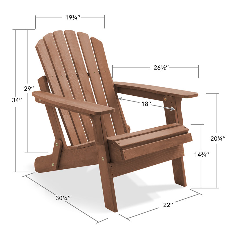 Outdoor Adirondack Chair, Brown
