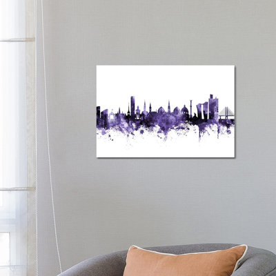 Copenhagen, Denmark Skyline by Michael Tompsett - 1 Piece Wrapped Canvas Wall Art