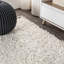 Tapis blanc à poil long et pampilles Felicdad-673629301