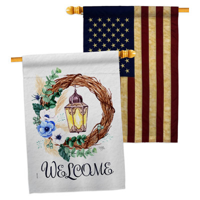 Lantern Wreath 2-Sided Polyester 40 x 28 in. House Flag