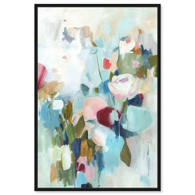 «Hidden Garden - Ira Colmeva», reproduction d'art encadrée par sauge par Art Remedy, cadre noir, 24 x 36