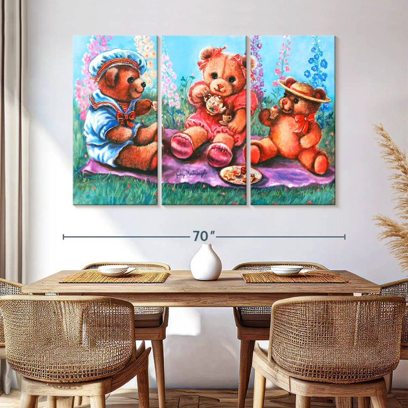 Teddy Bear Picnic, 42" H x 65" W