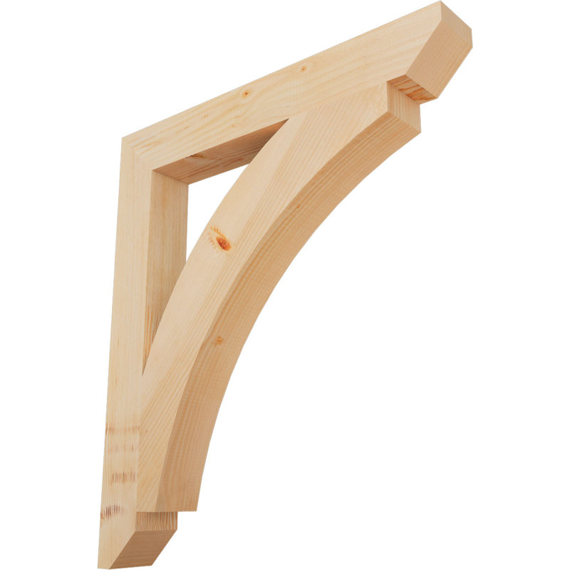 Wood Bracket/Corbel, Douglas Fir, 34"H x 3.5"W x 30"D