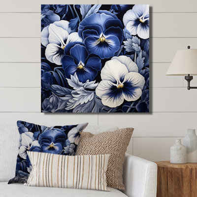" Minimalism Pansies In The Shadows "
