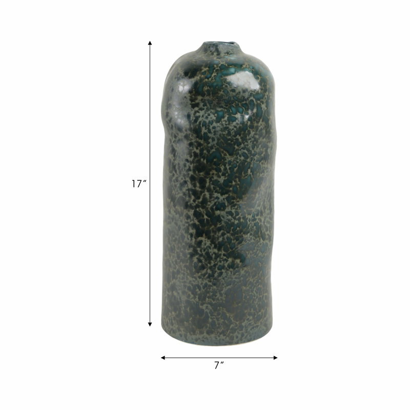 Handmade Earthenware Vase - Decorative Pottery Accent With Artistic Textured Design, Perfect For Adding A Stylish Touch To Any Space