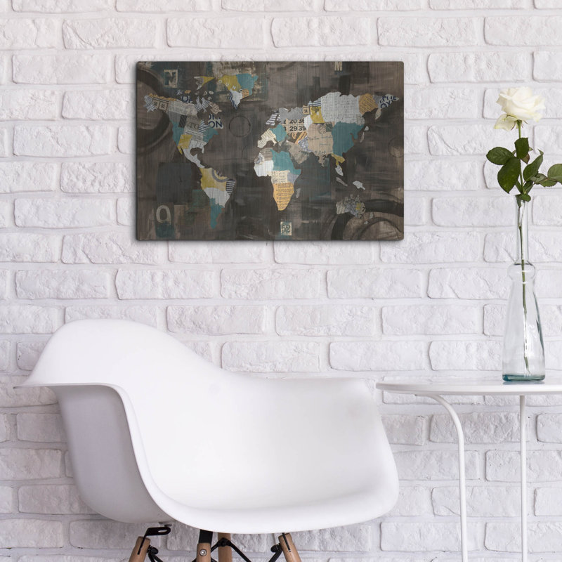 «Golden World On Brown» par Courtney Prahl, H 16 po x l 24 po
