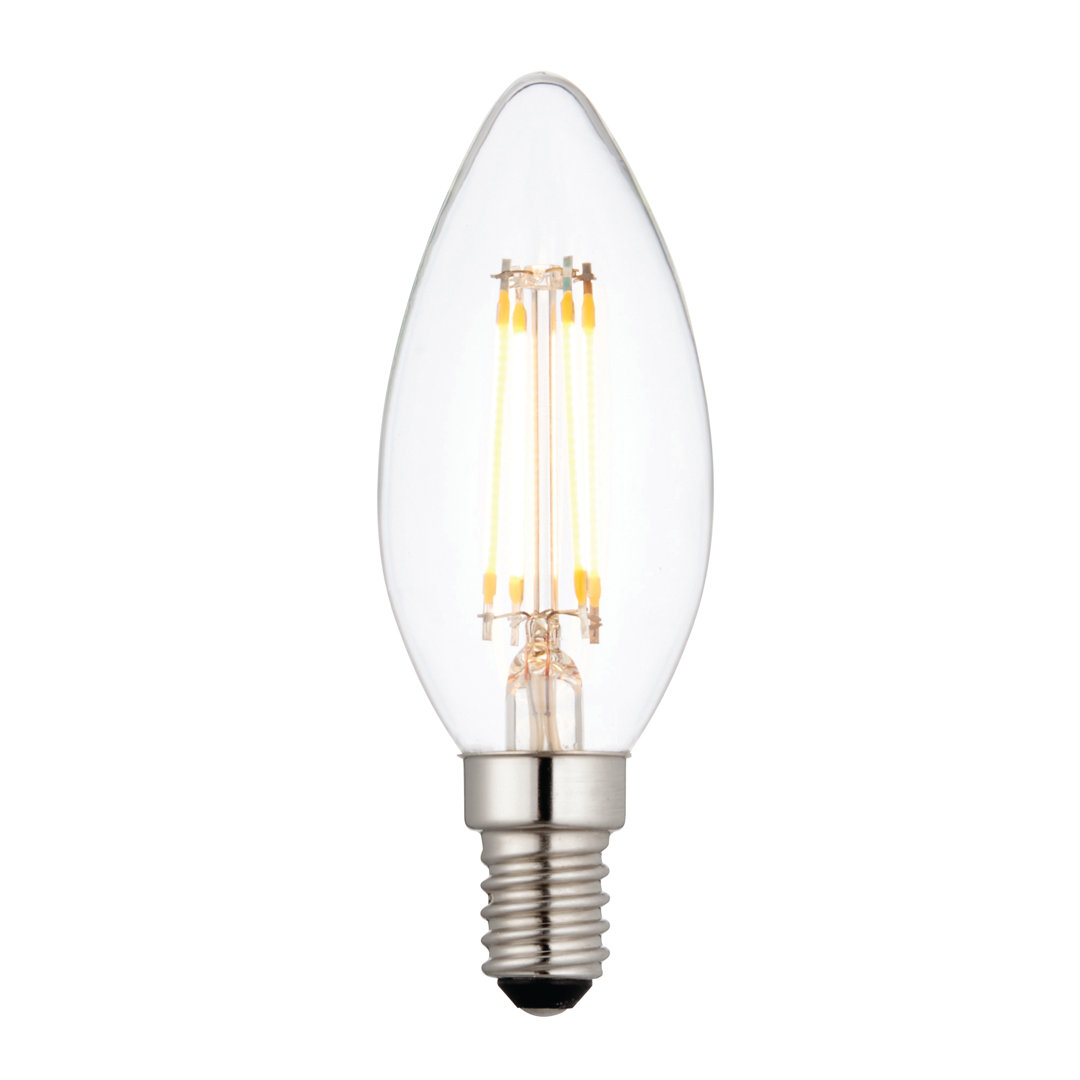 4W E14 SES C35 Candle LED Dimmable Bulb - 470lm 2700K Warm White